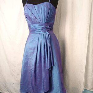 Blue/Violet Shimmery Dress with beautiful pleats